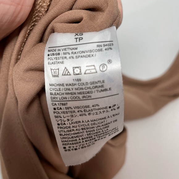 Banana Republic Tan Bodysuit Tank Size XS - Picture 6 of 6